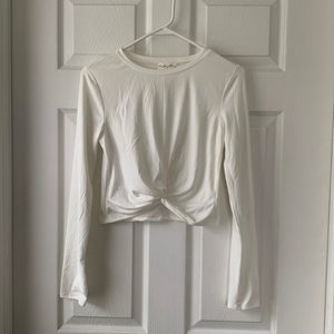 White Long Sleeved Crop Top